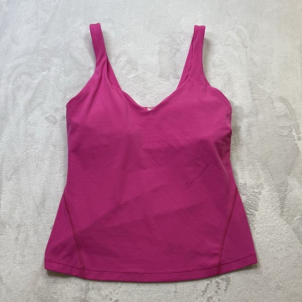 Lululemon Align Tank Top Pink Built In Bra Womens Size 4 Yoga